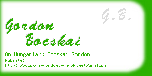 gordon bocskai business card